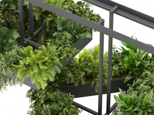 Collection plant vol 533 - chandelier - ampelous - ivy - fern 3D Model