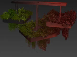 Collection plant vol 533 - chandelier - ampelous - ivy - fern 3D Model