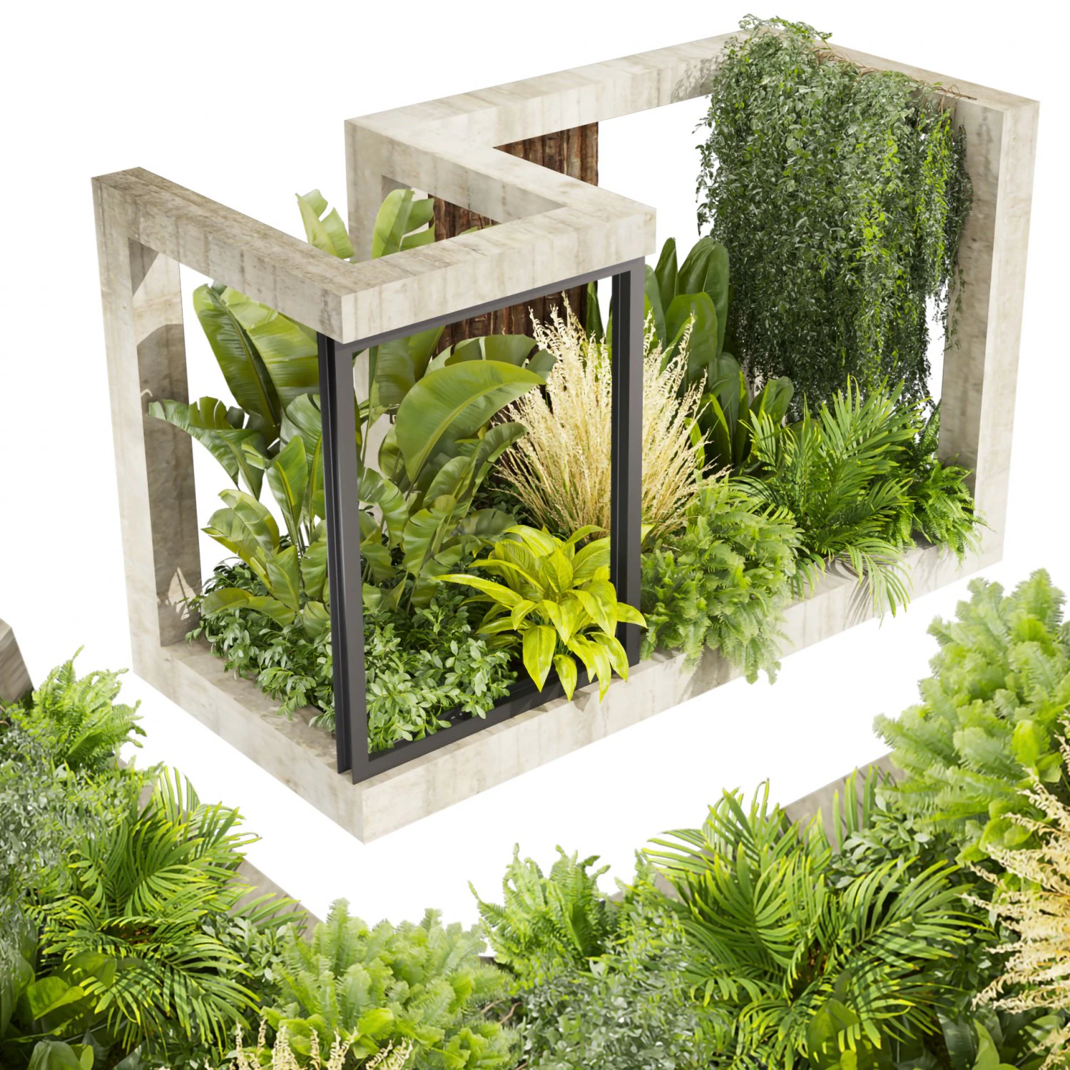 Collection plant vol 534 - garden - Landscape Design - backyard 3D Model .c4d .max .obj .3ds .fbx .stl .blend 
