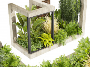 Collection plant vol 534 - garden - Landscape Design - backyard 3D Модель