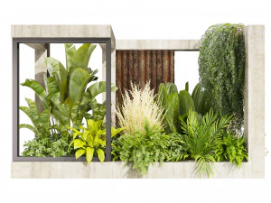 Collection plant vol 534 - garden - Landscape Design - backyard 3D Model