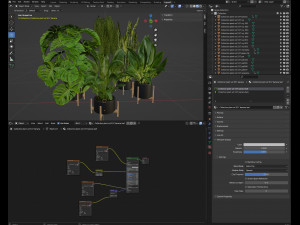 Collection plant vol 537 - blender model 3D Model