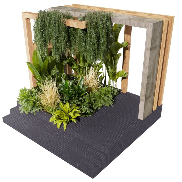 Collection plant vol 538 - garden - ivy - backyard - Landscape Design 3D मॉडल .c4d .max .obj .3ds .fbx .stl .blend 