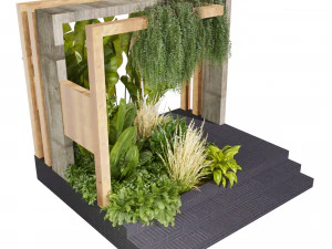Plante de collection vol 538 - jardin - lierre - cour - Am&eacute;nagement paysager Modèle 3D