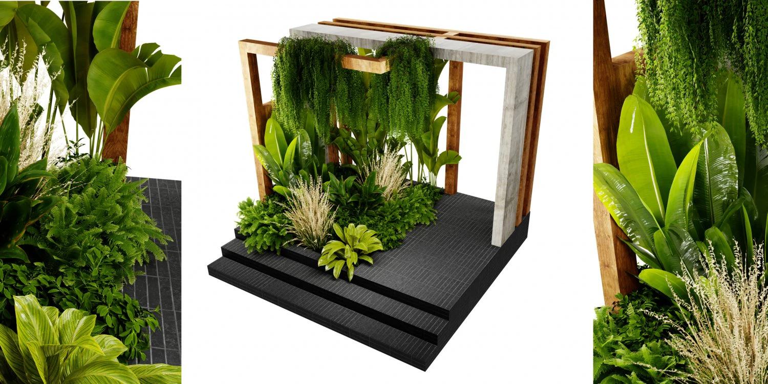 Collection plant vol 538 - blender model 3D Model .c4d .max .obj .3ds .fbx .stl .blend 