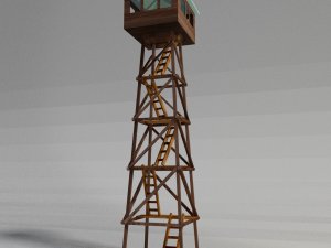 wooden watchtower 3D Model