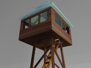 wooden watchtower 3D Model
