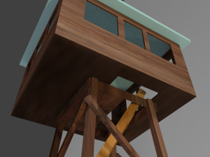 wooden watchtower 3D Model