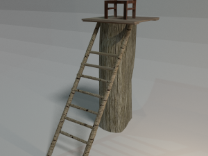 wooden watchtower 3Dモデル