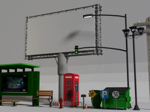 accessoires de rue Modèle 3D