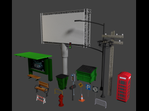 street props 3Dモデル