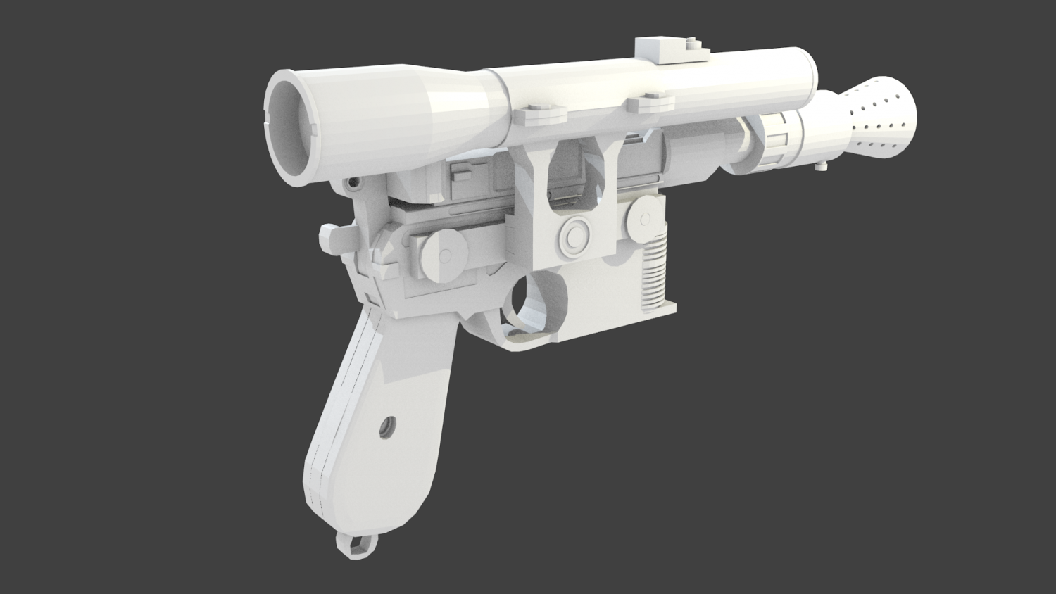 Ræv Hæderlig Simuler dl-44 heavy blaster pistol han solo starwars 3D Print Model in SCI-FI  3DExport