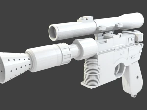dl-44 heavy blaster pistol han solo starwars 3D Print Model