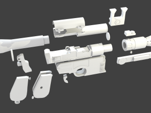 dl-44 heavy blaster pistol han solo starwars Model do druku 3D