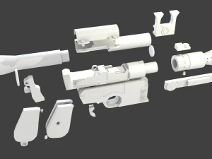dl-44 heavy blaster pistol han solo starwars 3D Print Model