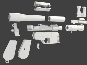 dl-44 heavy blaster pistol han solo starwars Model do druku 3D