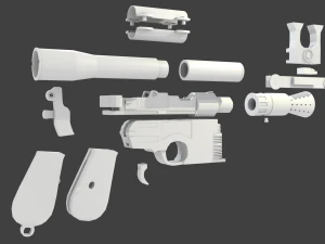 dl-44 heavy blaster pistol han solo starwars 3D Print Model