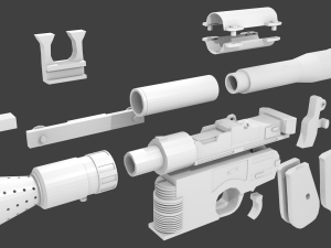 dl-44 heavy blaster pistol han solo starwars Model do druku 3D
