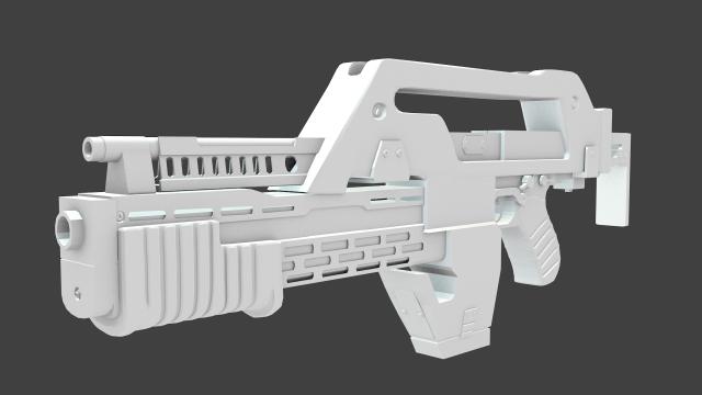 m41a pulse rifle 3D Print Model .c4d .max .obj .3ds .fbx .lwo .lw .lws