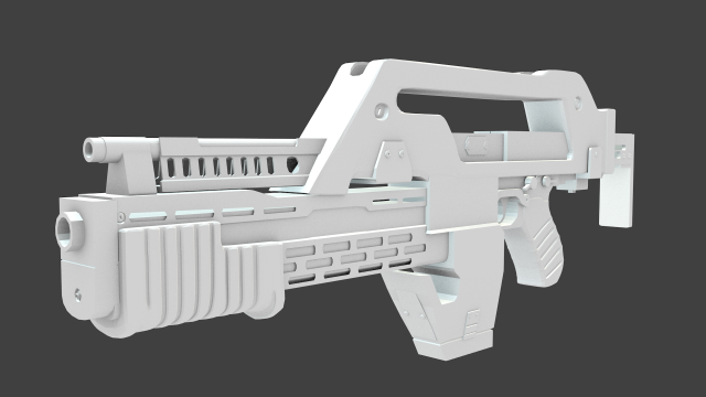 m41a pulse rifle 3D-Druckmodell .c4d .max .obj .3ds .fbx .stl .blend 