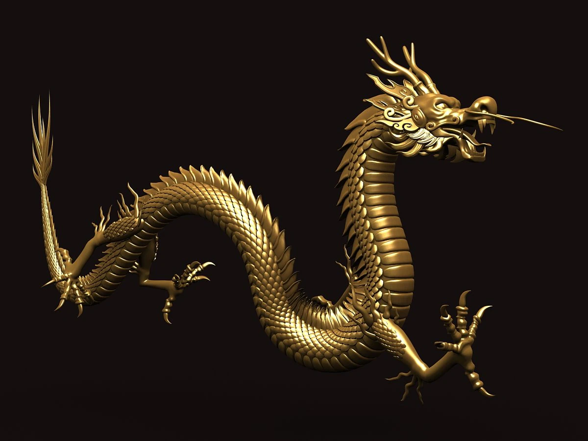 chinese dragon 1 3D Model .c4d .max .obj .3ds .fbx .stl .blend 