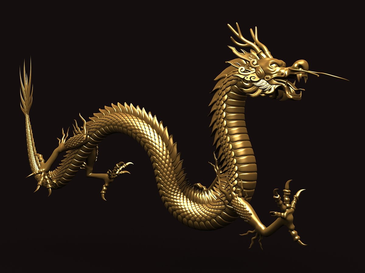 Китайский дракон 3д