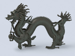chinese dragon sculpture 1 3D 모델