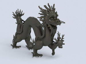 chinese dragon sculpture 1 3D Model