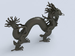 chinese dragon sculpture 1 3D Model