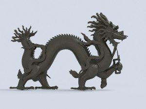 chinese dragon sculpture 1 3D Model