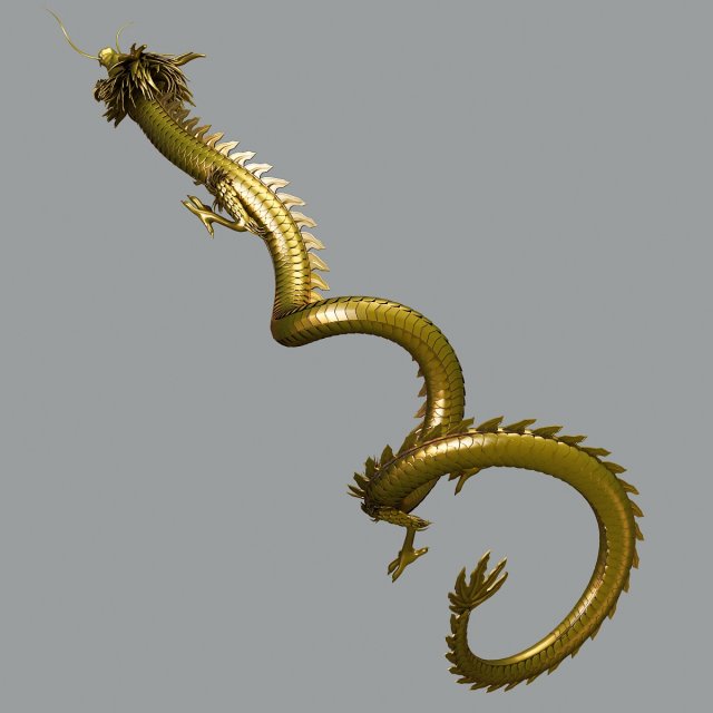 Chinese Dragon 3D model - Download Animals on