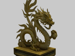 chinese dragon sculpture 3D 모델