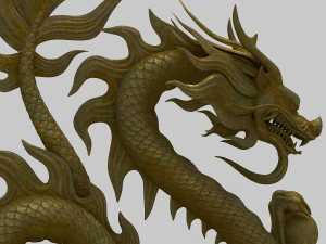 chinese dragon sculpture 3D Model