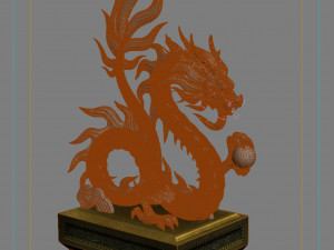 chinese dragon sculpture Modelo 3D