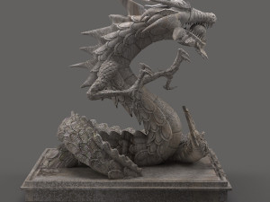 chinese dragon sculpture Modello 3D