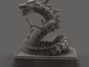 chinese dragon sculpture Modello 3D