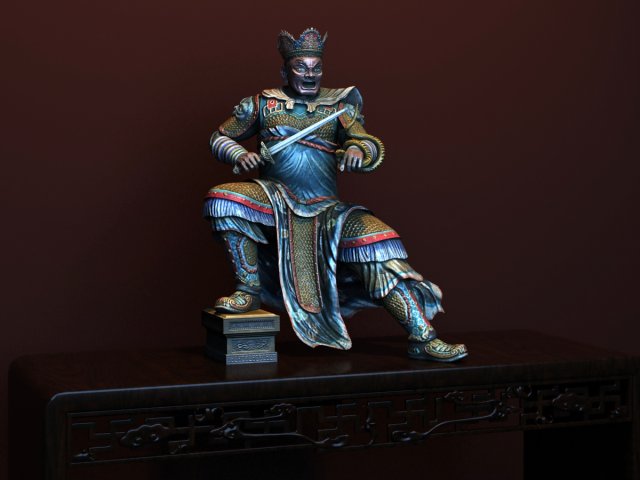 chinese mythology statue 3D Модель .c4d .max .obj .3ds .fbx .stl .blend
