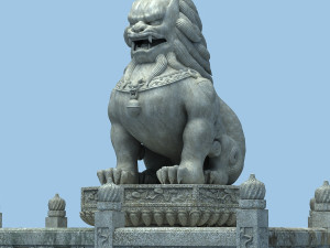 chinese lion statue 3D 모델