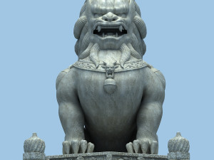 chinese lion statue 3D 모델