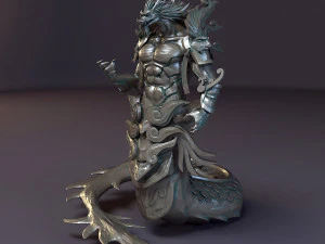 estatua del dios drag&oacute;n Modelo 3D