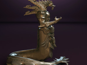 dragon god statue 3D-Modell