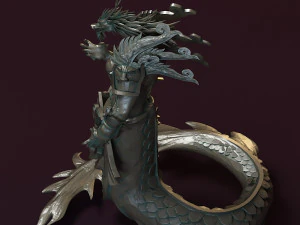 dragon god statue 3D Model