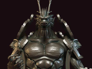 dragon god statue 3D Model