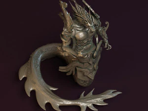 dragon god statue 3D Model