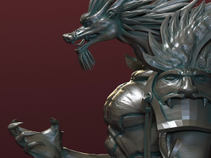 dragon god statue 3D-Modell