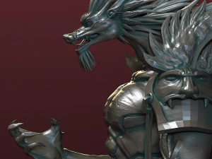 dragon god statue 3D Model