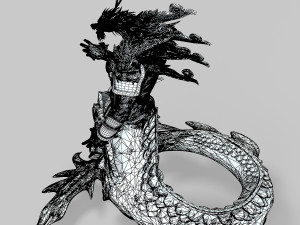 dragon god statue 3D-Modell