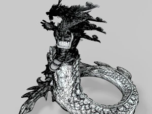 dragon god statue 3D Model