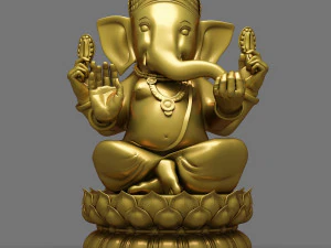 elephant god statue 3D Model