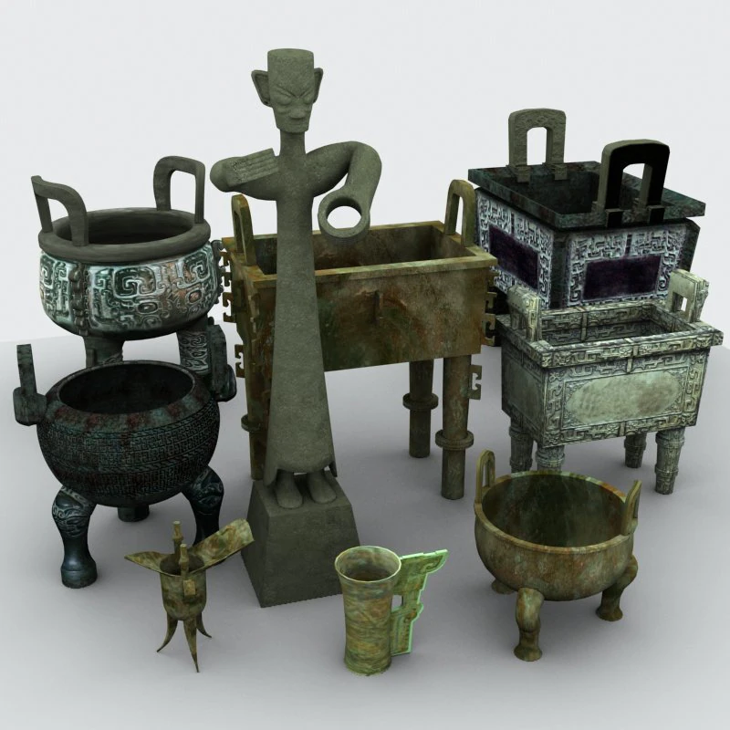 chinese bronze 3D Model .c4d .max .obj .3ds .fbx .stl .blend